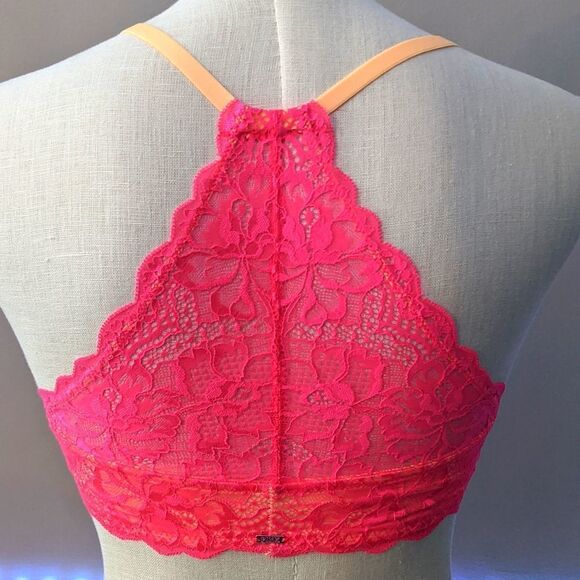 Victoria's Secret PINK Date Racerback Push-up Bra Neon Pink - Picture 3 of 6